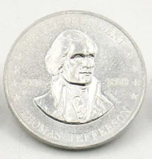 Vintage Thomas Jefferson Shell Game Token Mr President 1968-1969 Franklin Mint