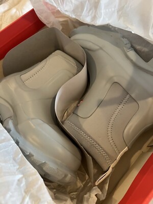 NIB Stella McCartney x Hunter Ankle Rain Boots Womens Us UK Gray Pull  On