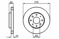 2X Bremsscheiben Vorne FüR Mitsubishi Bosch 0986479140