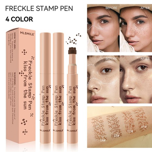 Pluma para pecas líquida Brown Dot puntos falsos adorno facial impermeable natural * - Imagen 1 de 16