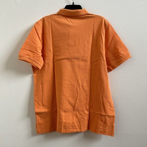 New Polo Ralph Lauren Men’s Classic Fit Mesh Polo Shirt Orange Size L - Picture 3 of 3