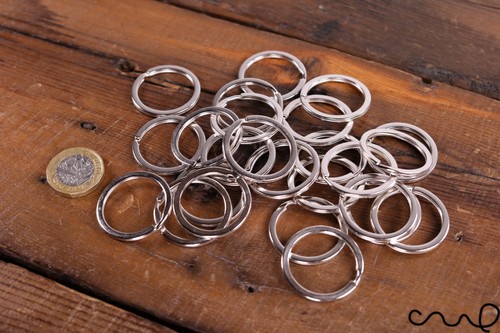 50x30mm Flache Splitringe Runde Sprungringe Schlüsselring Verbindungsring Starkes Metall - Bild 4 von 5