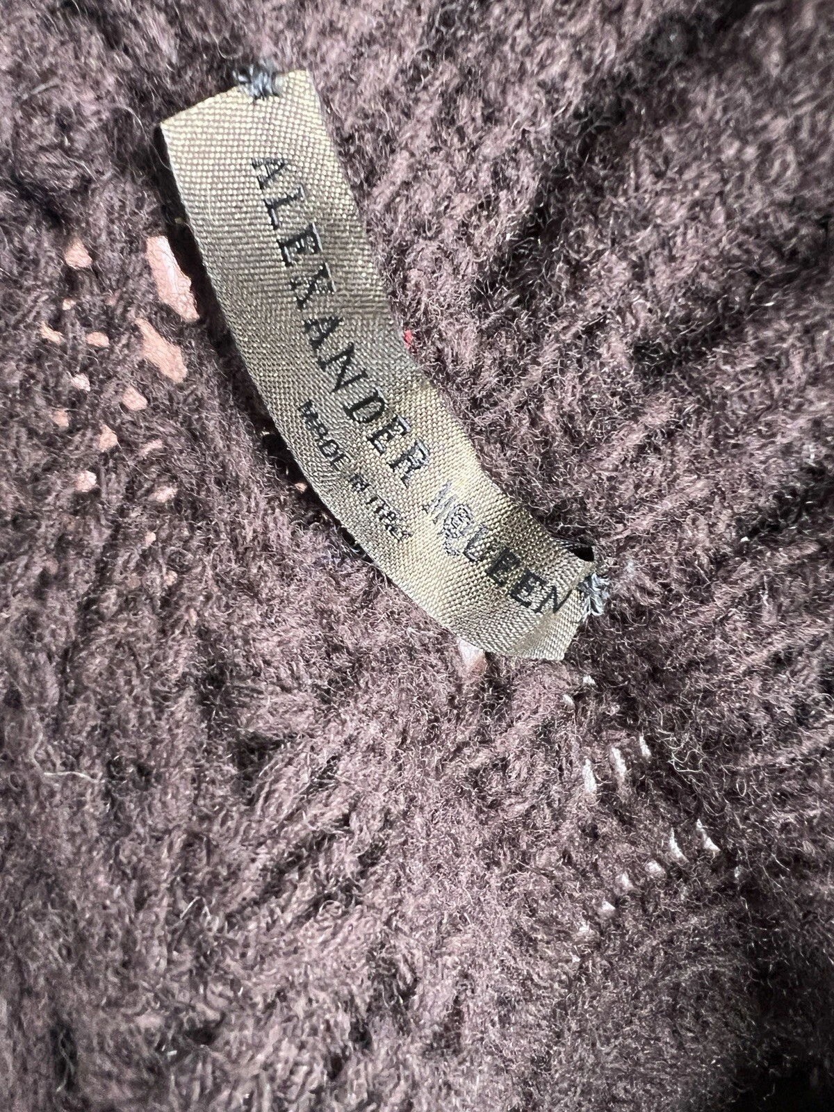 Abito maglione marrone vintage Alexander McQueen C.AW2008 XS