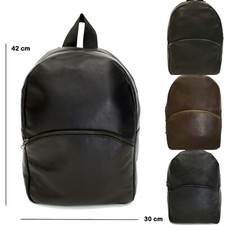 Zaino da Uomo in Vera Pelle Nero Marrone Zainetto Borsa Scuola VIETRI LEATHER