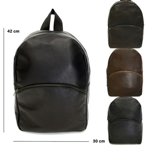 Zaino da Uomo in Vera Pelle Nero Marrone Zainetto Borsa Scuola VIETRI  LEATHER | eBay