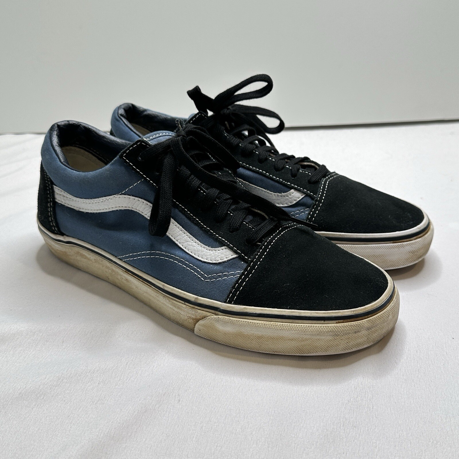 Vans Old Skool Blue Black Sneakers Skate Shoes Men’s Size 10 721278