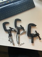 X2 600lb Light Source Mega Clamp W/ Mega Squares  X1 Heavy Duty ETC Pipe Clamp