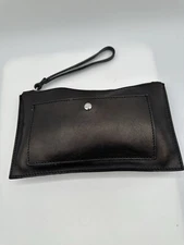 I MEDICI BLACK LEATHER CLUTCH WRISTLET PURSE