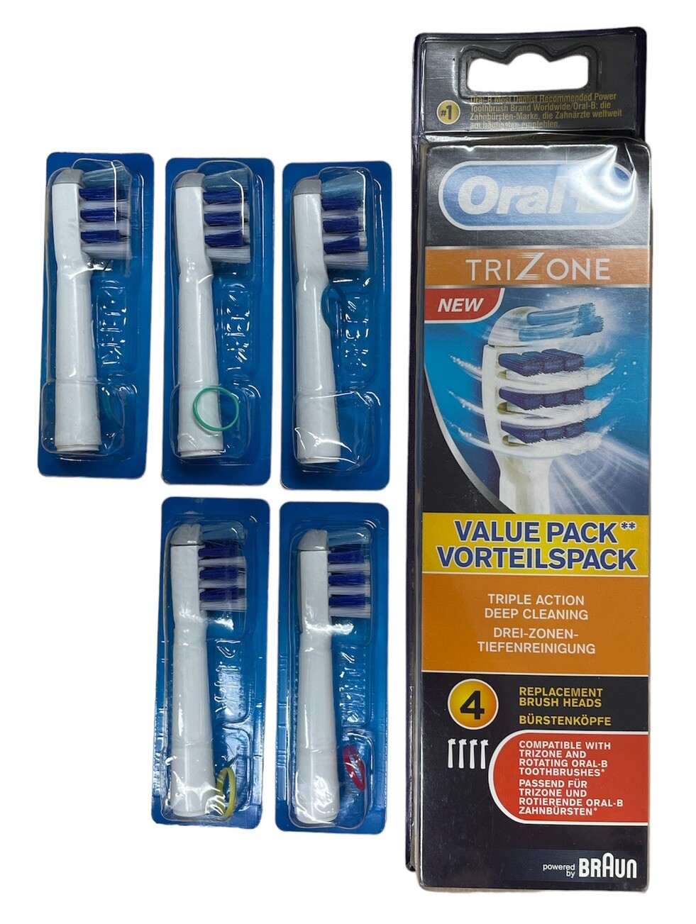 Oralb Trizone Toothbrush Heads Replacement Refills 5 ct eBay