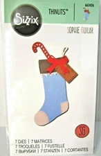 Christmas Stocking Sizzix Thinlits Die Set 663426 NEW!