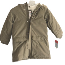 Boys Zip Front Parka Coat, Olive Cat  Jack XS 4/5