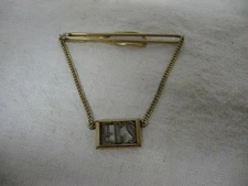 Vintage Tie Bar Clip: RETRO INITIAL LETTERS ECS