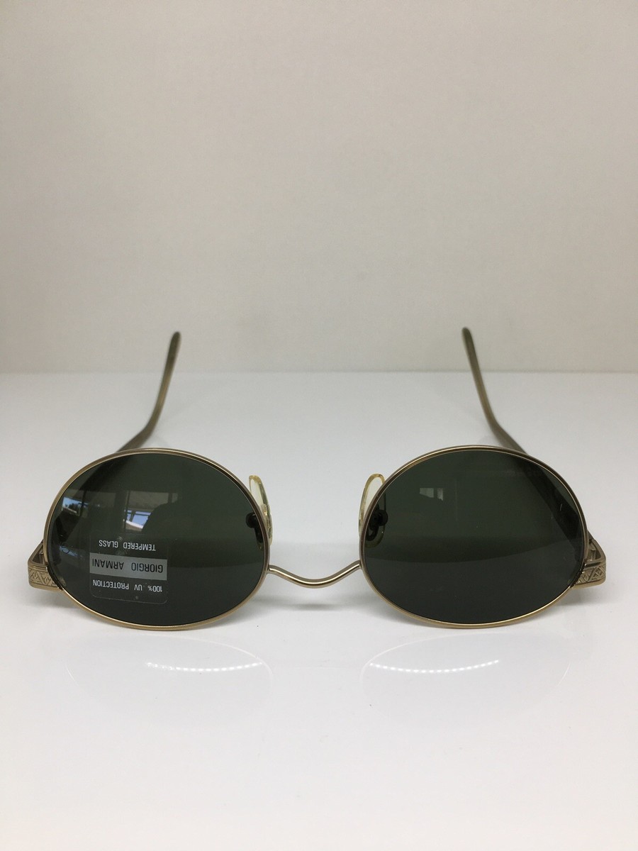 小物 00s GIORGIO ARMANI oval sunglasses Giorgio Armani - Oval Shape Women Sunglasses - Black