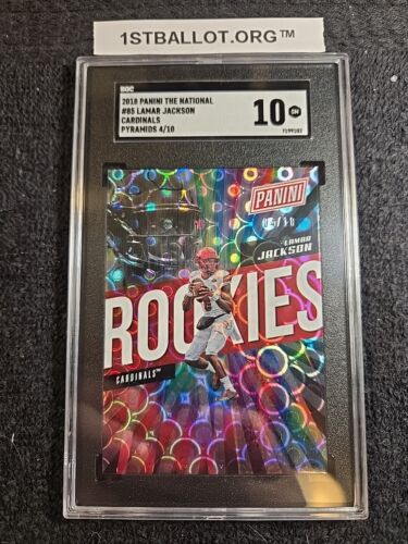 2018 LAMAR JACKSON (RC) 4/10 SGC 10 Panini The National #85 Pyramids ~1STB.org - Bild 2 von 6