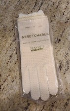 New Vintage Size M JC Penny Stretchable Beige Knit Nylon Gloves Japan