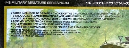 TAMIYA 1/48 WW II BRITISH MK. VII " CROCODILE " TANK MODEL KIT ITEM # 32594 F/S - Picture 2 of 5
