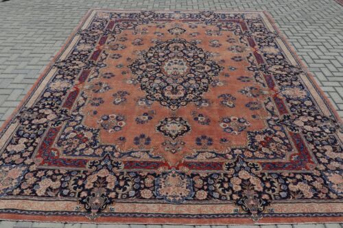 Vintage Rug, Moroccan Rug, Kitchen Rug, Turkish Rug, 10x13 ft Oversize Rug - Photo 1/6