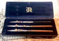 Antik E.O.Richter & Co. Set Mit 3 Urteil Stifte W / Orig. Case, Germany (CM2886)