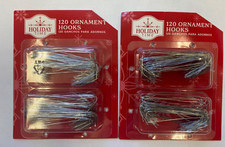 240 2 packs of 120 silver ornament hooks 2.5" xmas crafts
