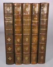 1920 Charlotte Bronte's Works 5 Vols of 6 Riviere Ed Jane Eyre Shirley Villette