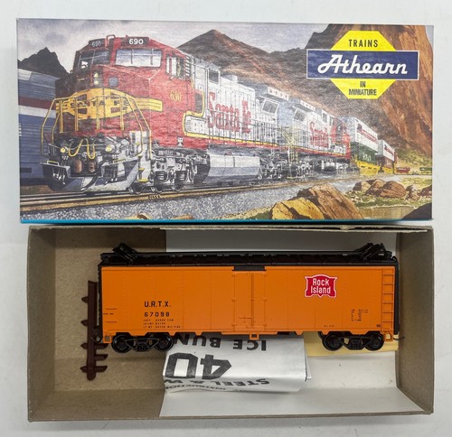 KIT FRIGORÍFICO ATHEARN HO GAUGE 1617 40' ACERO UTRX ROCK ISLAND VAGÓN CONSTRUIDO EN CAJA | Zustand: Used