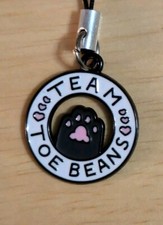 Team Toe Beans Cute Cat Cell Phone Charm Bag Pendant