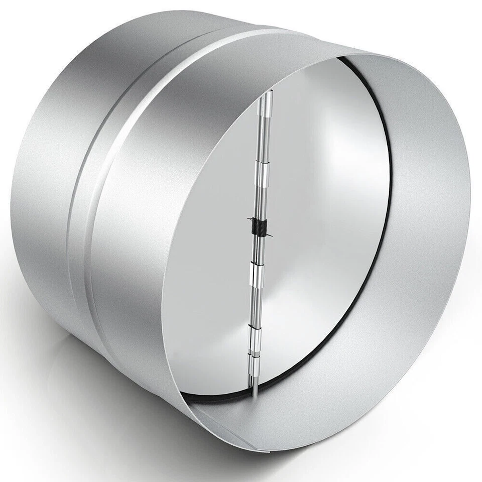 Hon&Guan 4" 6" 8" Obturador Retrocorriente Amortiguador Bloqueador de Corriente para Ventilador Extractor HVAC Foto 3 de 4