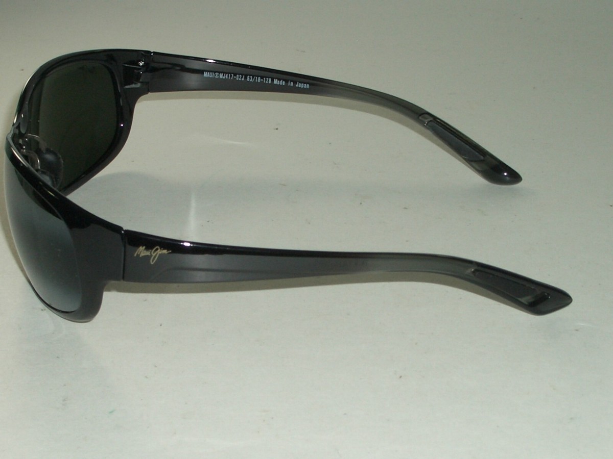MAUI JIM MJ-417-02J SLEEK BLACK SPORT DOUBLE SILVER GRADIENT