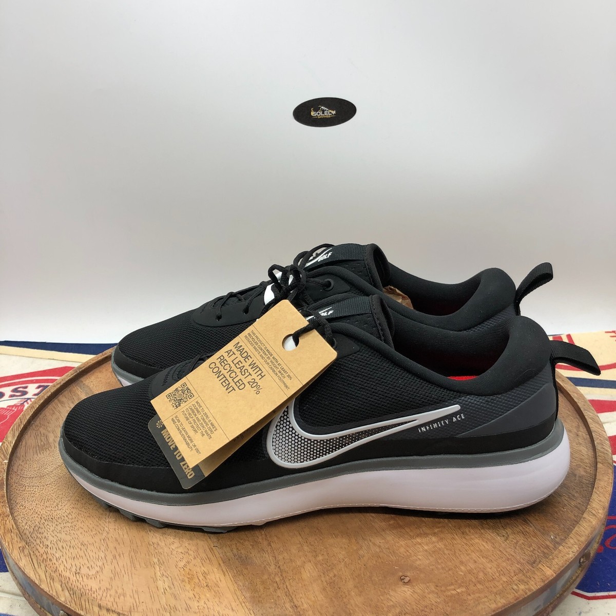 Nike Infinity Ace Black White Spikeless Golf Shoe DX0024-010 Women