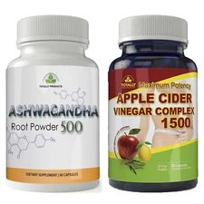Ashwagandha Root Immune Health Supplements Apple Cider Vinegar Weight Loss Pills