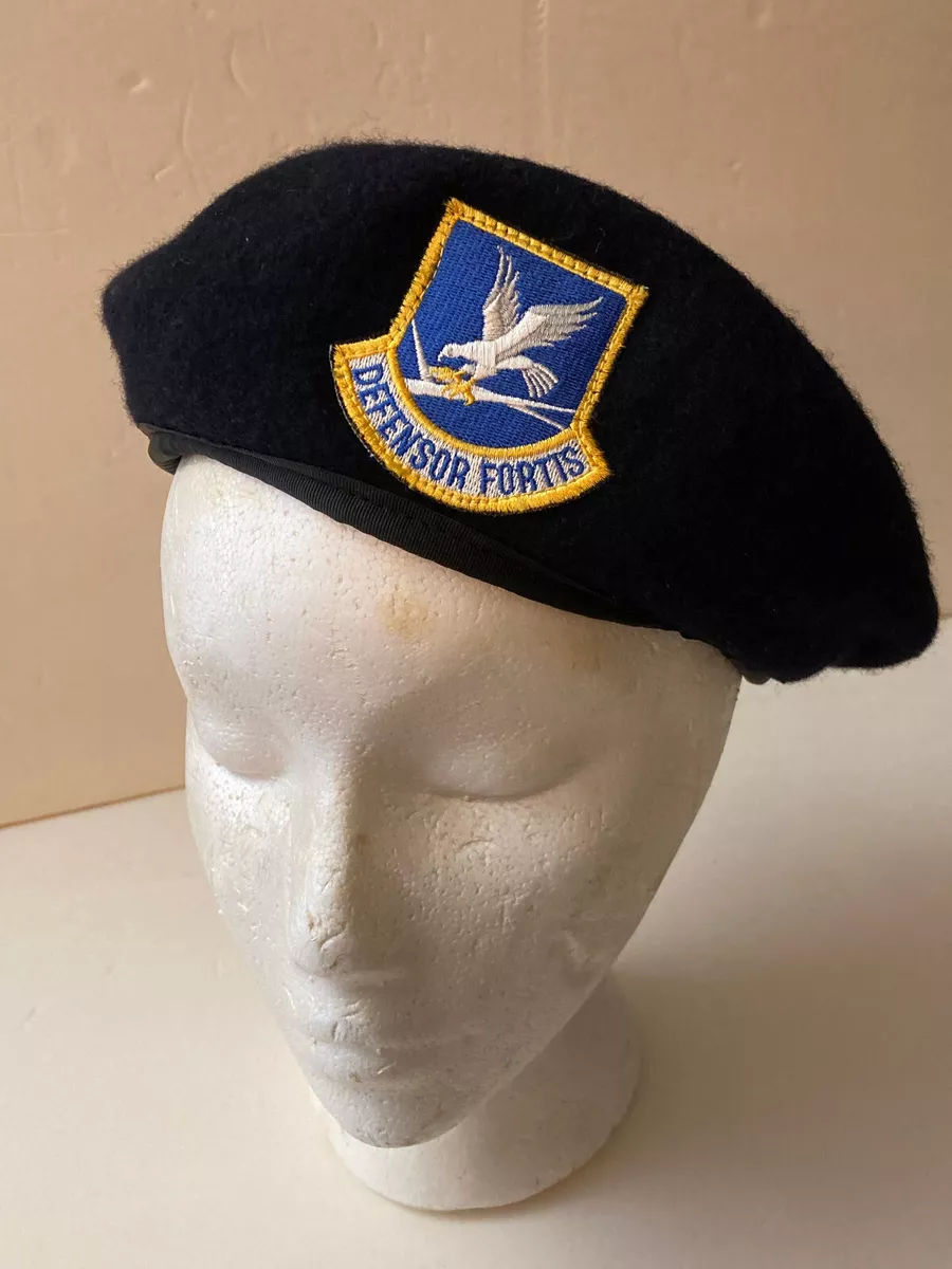 Midnight Blue Defensor Fortis Beret US Air Force USAF Flash Inspection Ready