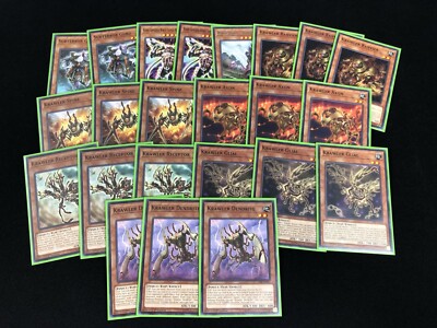 YUGIOH KRAWLER 51 CARDS DECK! GREAT COLLECTION! DECK BOX & SLEEVES  INCLUDED!