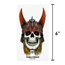 Powell Peralta Andy Anderson Viking Skull Clear Skateboard Sticker 6" x 3.5"