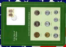 Coin Sets of All Nations Hungary w/card 1983 UNC But 20 Forint, 5 Filler 1984