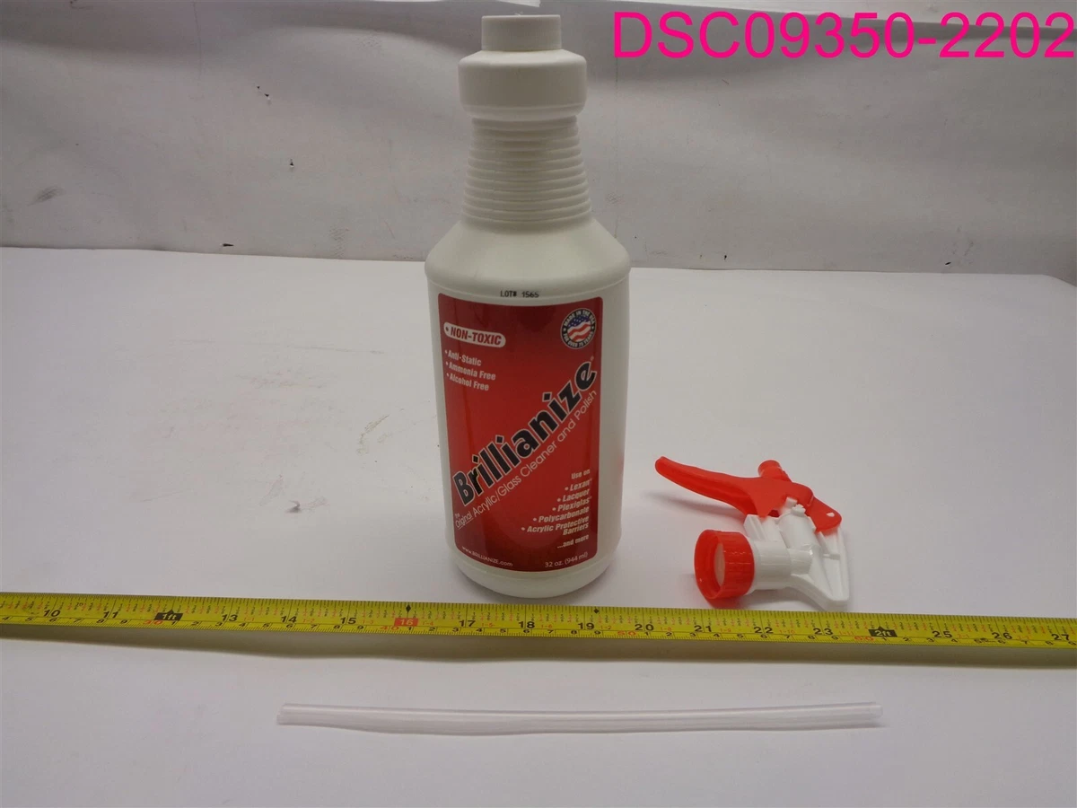 QTY=384 oz (12 x 32oz); Brillianize Acrylic/Glass Cleaner & Polish Spray  Bottles