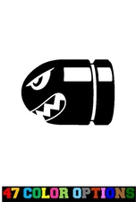 Vinyl Decal Truck Car Sticker Laptop - Video Games Super Mario Bullet Bill