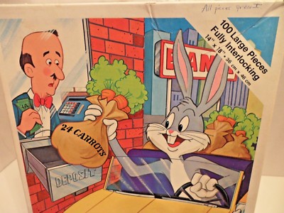 Vintage 1977 Bugs Bunny 100 Piece Jigsaw Puzzle - Warner Bros