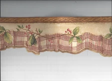 * WALLPAPER BORDER CHERRIES AND LEAVES ON VINE DIE CUT DIECUT NEW ARRIVAL RED