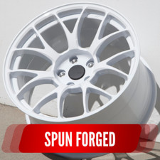 Circuit Csf2 18x9.5 5x114.3 25 Gloss White Spun Forged Jdm Wheels Set Of 4