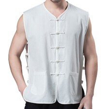 Chinese Kung Fu Tai Chi Vest Sleeveless Garment Martial Arts Wingchun Uniform
