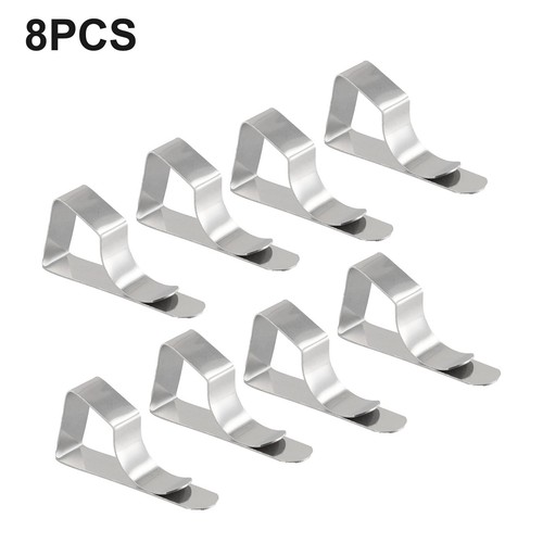 Enjoy Your Meal without Disturbance Set of 8 Stainless Steel Tablecloth Holders - Picture 8 of 24