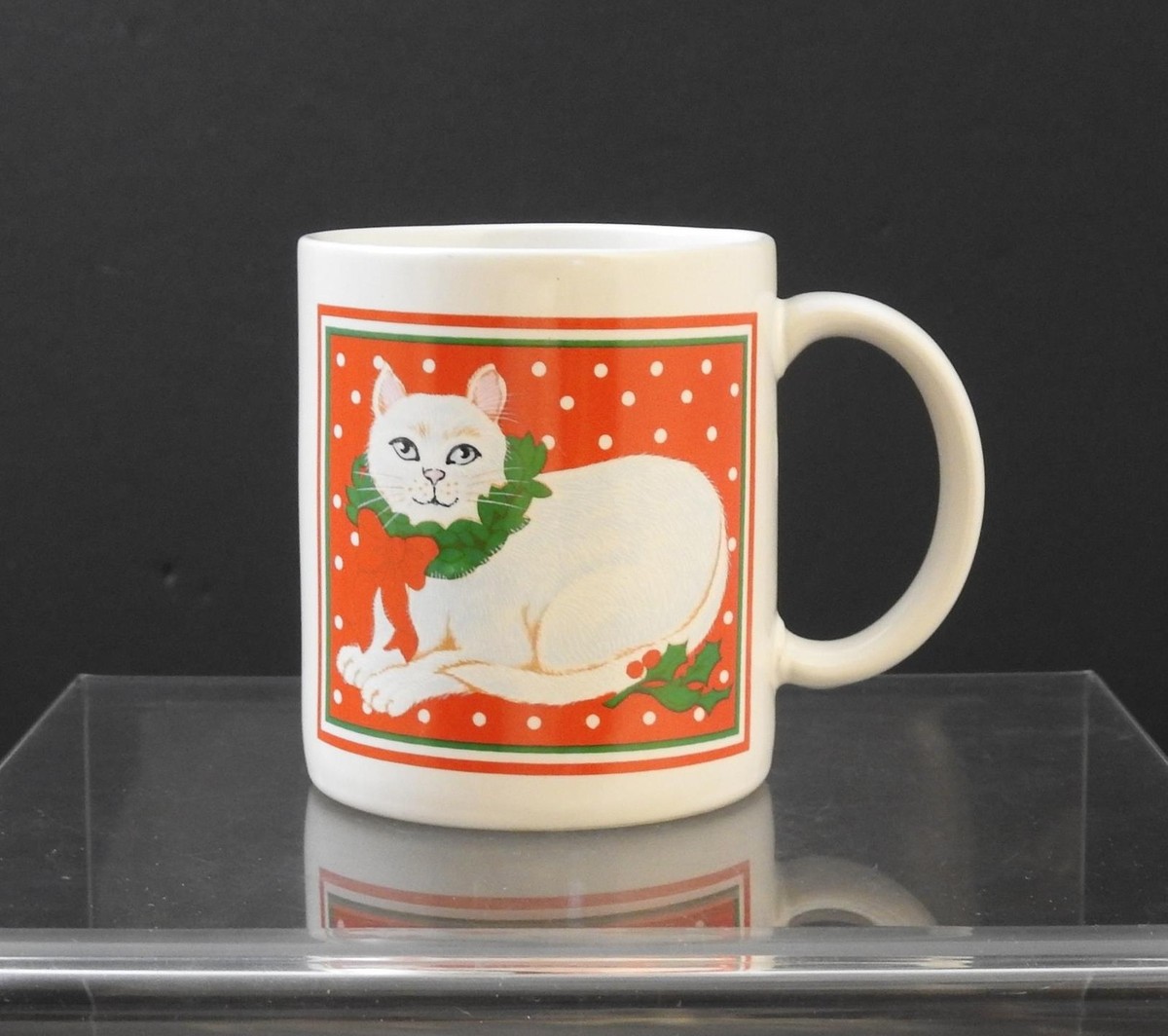 kittenです Vintage Ceramic Coffee Mug Cup Kitty Kitten Cat Japan 3 3/4