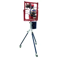 Portable volleyball serving machine with adjustable high speed for training