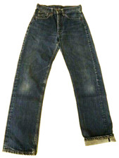 Vintage 1960s Levis 505 Redline Selvage Single Stitch Indigo Denim Jeans 28 x 31