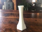 Vintage 6" Milk Glass White Diamond Flower Bud Vase E. O. Brody Co #175 Cleve OH