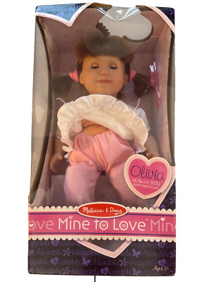 Melissa & Doug Mine to Love Olivia Doll, 14'' Soft Body, Huggable Doll, Playtime