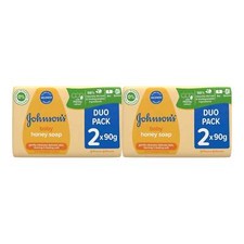 Johnson's Baby Honey Soap Duo Pack 2 Bars x 90g , 180g Pack of 2 