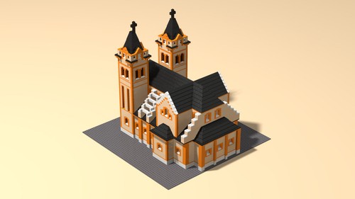 Lego Catholic Church of Nyiregyhaza building instruction - MOC - Picture 12 of 12