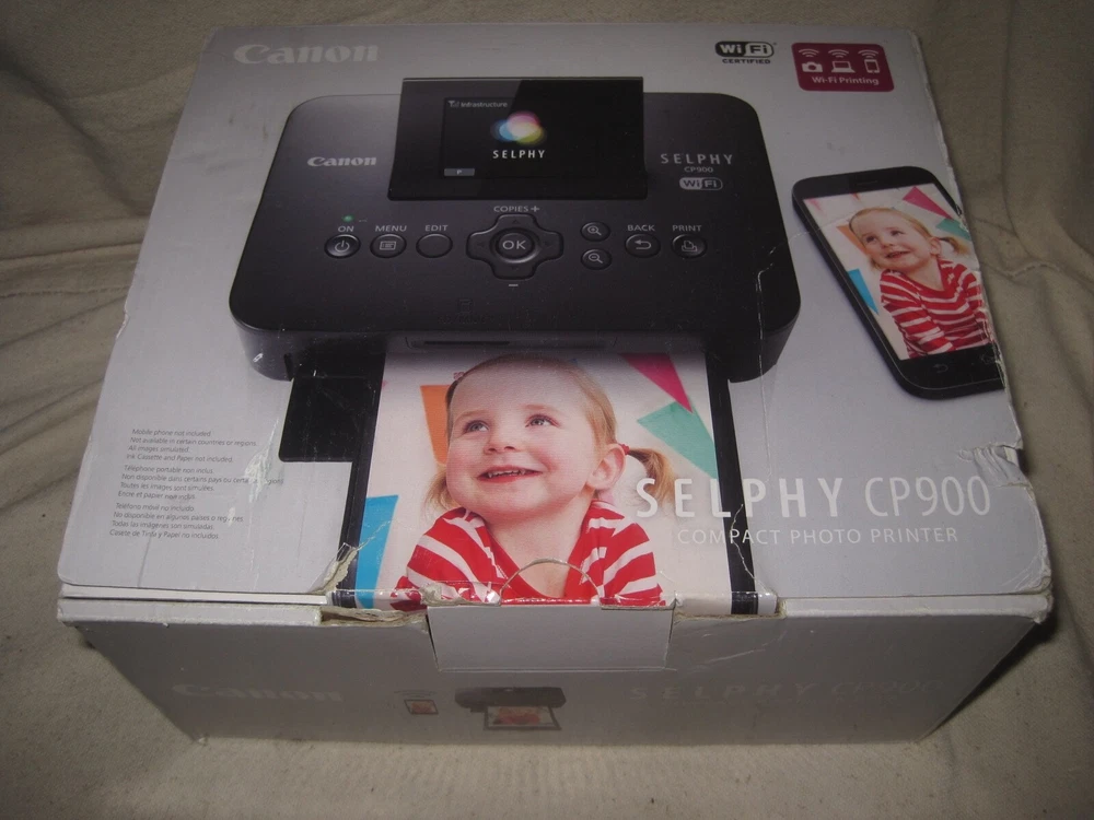 Canon SELPHY CP900 Photo Printer in Box - Bundle with 36 4x6 Print Cartridge