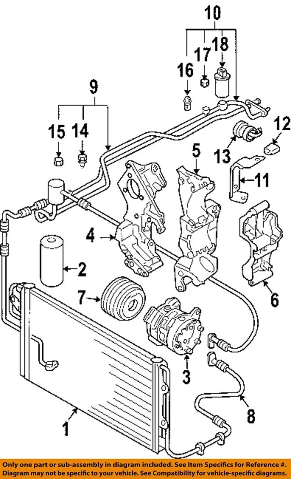 Used A/C Condenser fits: 2003 Volkswagen Jetta Sdn City Canada market Grade A - Image 3 of 4